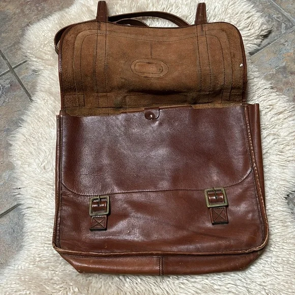 Vintage Leather Messenger Bag